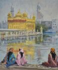 Morning at The Golden Temple, Amritsar, India.