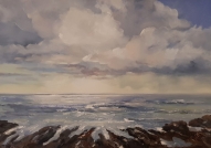 Sea and clouds. Porthleven, Cornwall