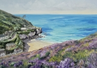 Summer at Trevauance Cove. Oil Painting