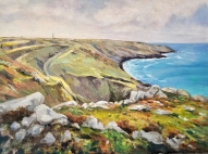 Tin Coast, Botallack. Oil painting. Cornwall