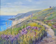 Oil painting. Framed. Wheal Coates, Cornwall.