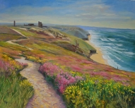 Oil painting. Wheal Coates, Cornwall. Framed. 16" x 20"