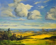 Acrylic painting 16" x 20". Framed. St. Agnes Cornwall.