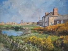 Botallack Count House Cafe. Oil on board. Framed