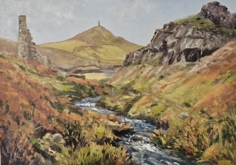 Oil painting of Cape Cornwall