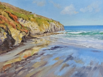 Oil painting of Cape Cornwall
