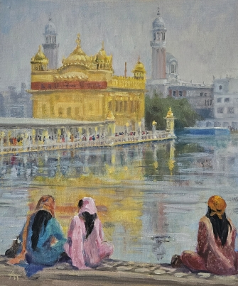 Morning at The Golden Temple, Amritsar. India.
